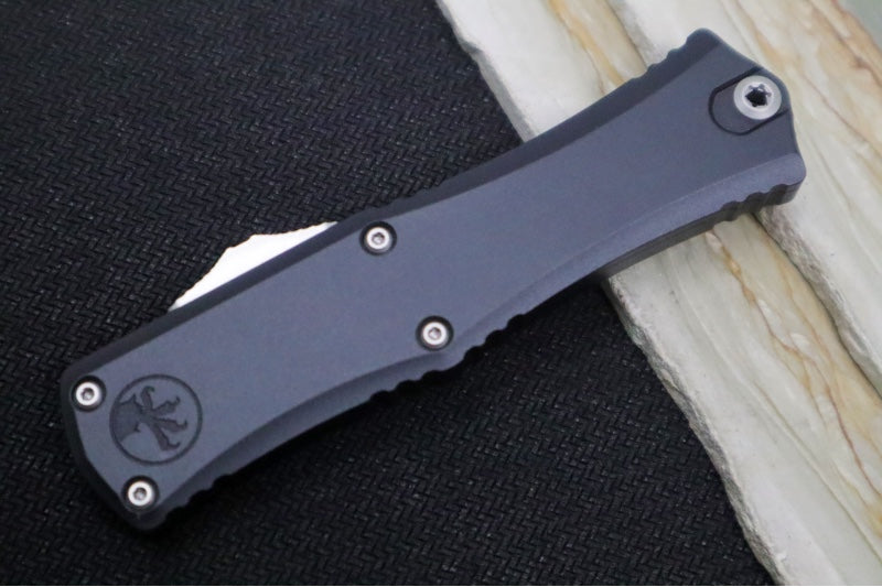 Microtech Mini Hera II OTF - Recurve Blade / Stonewash Finish / Black Anodized Aluminum Handle 1705M-10 - Northwest Knives