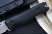Reiff Knives F3 Fixed Blade - Black Canvas Micarta Handle / CPM-Magnacut Blade / Stonewashed Drop Point Blade / Black Kydex Sheath - Northwest Knives
