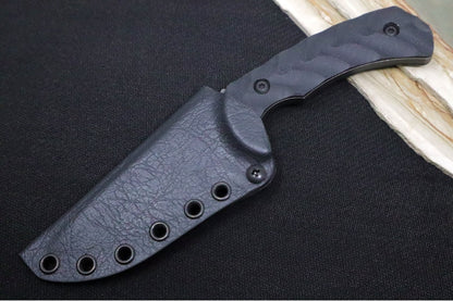 Toor Knives Mullet - Blackwashed Finished Blade / CPM-154CM Steel / Textured Black G-10 Handle / Kydex Sheath