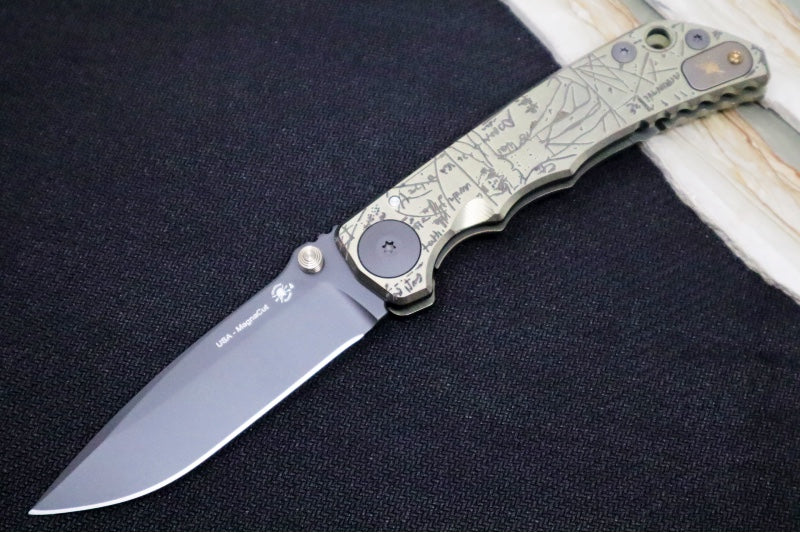Spartan Blades HARSEY Titanium Folder 2023 Special Edition Divinci - Drop Point Blade / Black PVD Finish / CPM-Magnacut Steel / "Divinci" Anodized Handle SF5Divinci - Northwest Knives