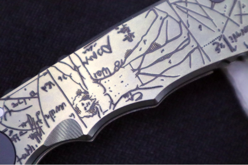 Spartan Blades HARSEY Titanium Folder 2023 Special Edition Divinci - Drop Point Blade / Black PVD Finish / CPM-Magnacut Steel / "Divinci" Anodized Handle SF5Divinci