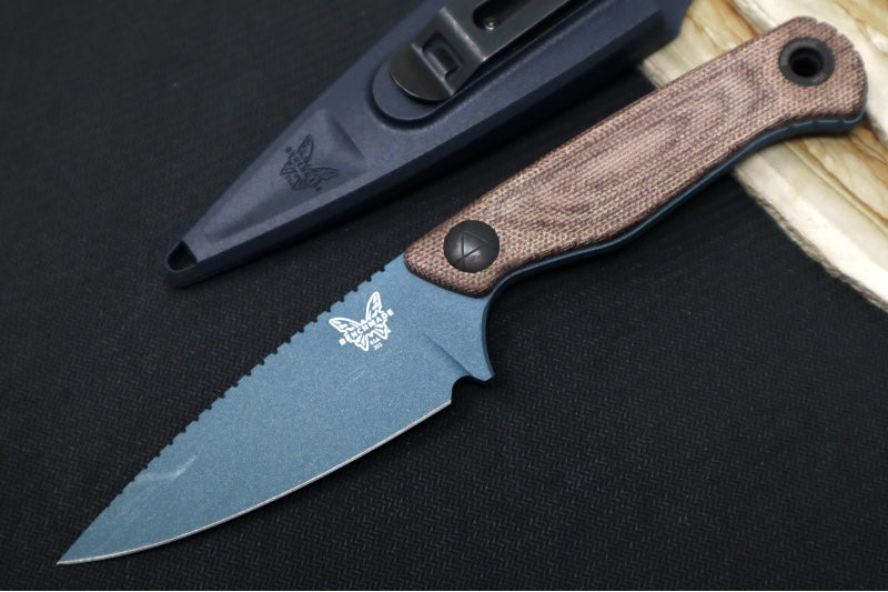 Garage Sale Benchmade 203BT-01 Dacian Fixed Blade - CPM-Magnacut Steel / Cerakote Finish / Brown Canvas Micarta Handle