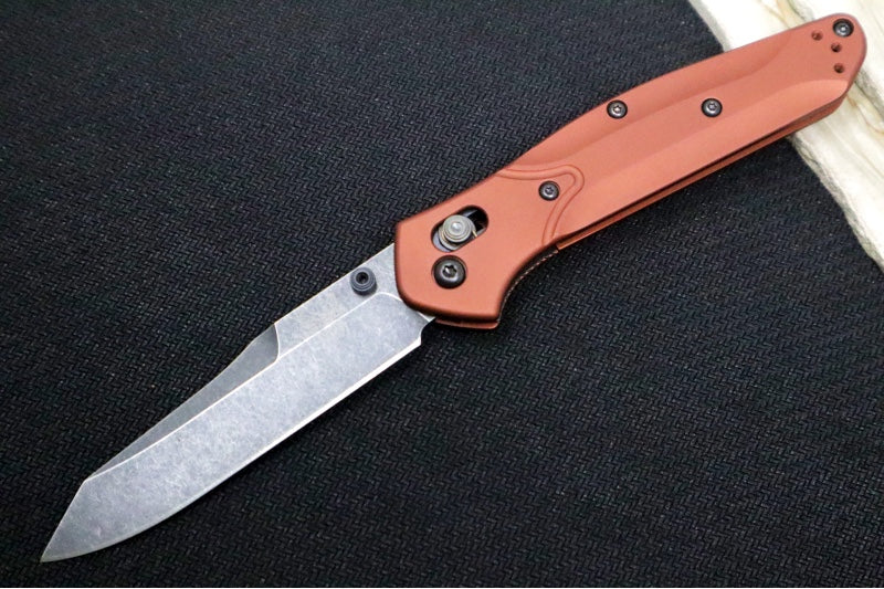 Benchmade 940BK-03 Osborne - CPM-Magnacut Steel / Reverse Tanto Blade / DLC Battlewash Finish / Burnt Copper Anodized Aluminum Handle