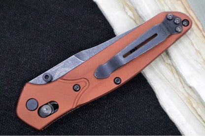 Benchmade 940BK-03 Osborne - CPM-Magnacut Steel / Reverse Tanto Blade / DLC Battlewash Finish / Burnt Copper Anodized Aluminum Handle