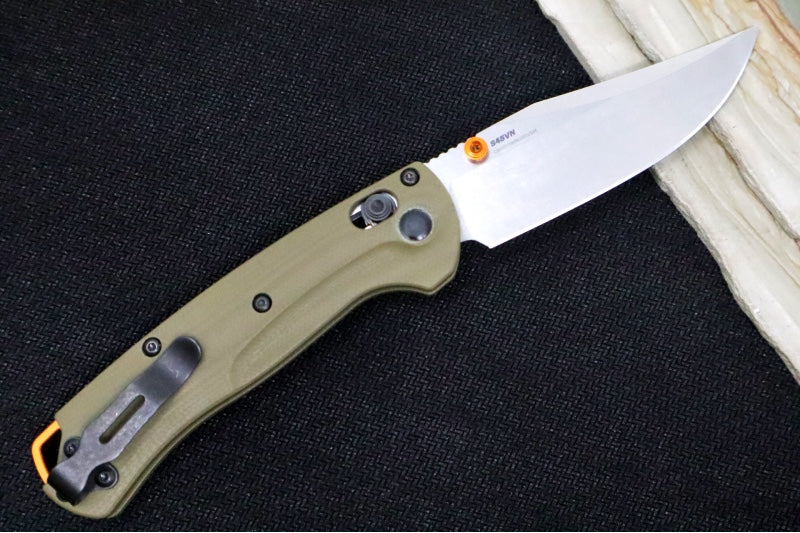 Benchmade 15534 Mini Taggedout Manual Folder - CPM-S45VN Steel / Clip Point Blade / OD Green G-10 Handle - Northwest Knives