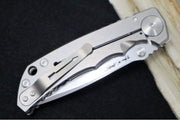 Spartan Blades HARSEY Titanium Folder - CPM-Magnacut Steel / Drop Point Blade / Stonewashed Titanium Handle SF5SW - Northwest Knives
