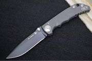 Spartan Blades HARSEY Titanium Folder - Drop Point Blade / CPM-Magnacut Steel / Black Titanium Handle SF5BK - Northwest Knives