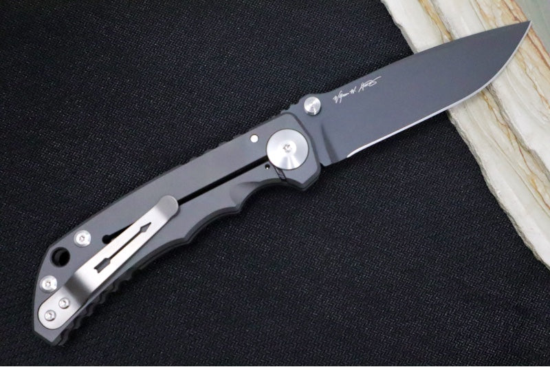 Spartan Blades HARSEY Titanium Folder - Drop Point Blade / CPM-Magnacut Steel / Black Titanium Handle SF5BK - Northwest Knives