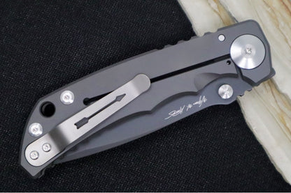 Spartan Blades HARSEY Titanium Folder - Drop Point Blade / CPM-Magnacut Steel / Black Titanium Handle SF5BK