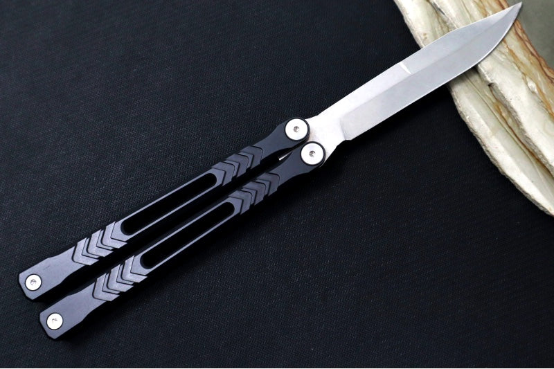 Revo Nexus Balisong - Weehawk Blade / 154CM Steel / Black Anodized Aluminum Handle REVNXSPVBK