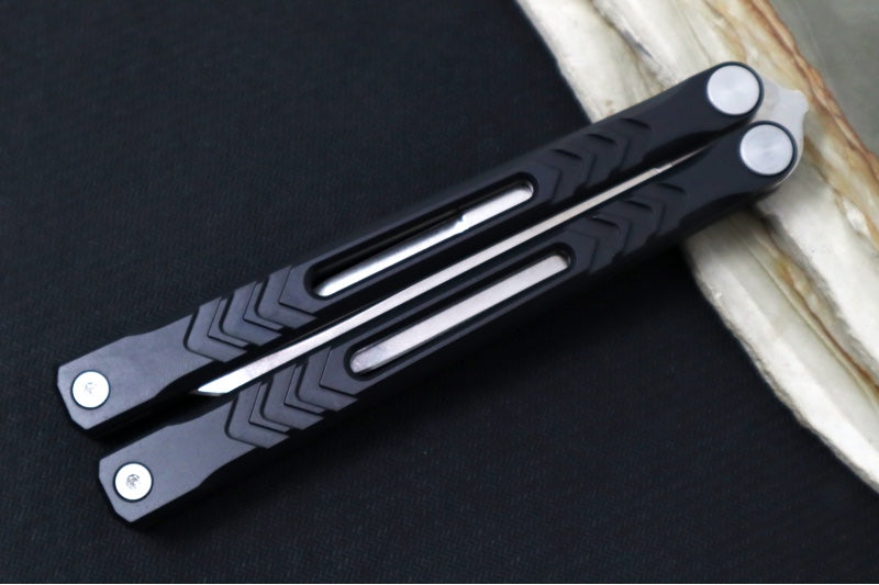 Revo Nexus Balisong - Weehawk Blade / 154CM Steel / Black Anodized Aluminum Handle REVNXSPVBK