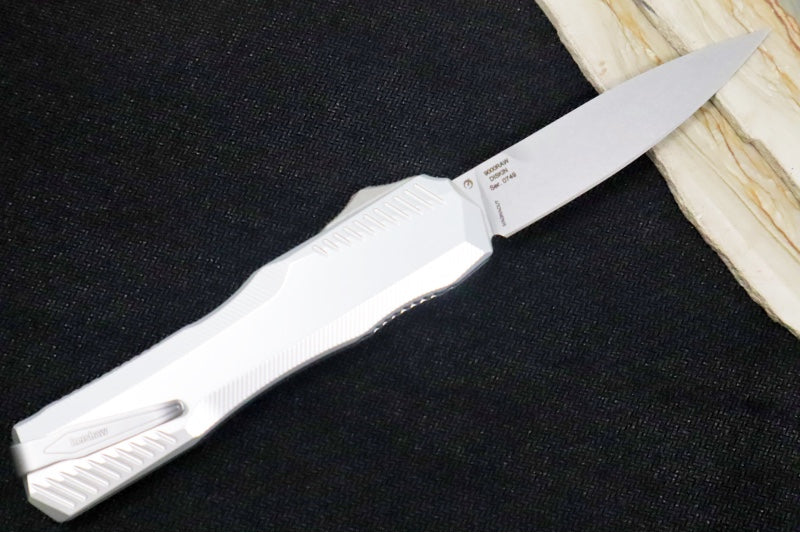 Kershaw 9000RAW Livewire OTF - Raw Aluminum Handle / CPM-Magnacut Steel / Spearpoint Blade / Stonewash Finish - Northwest Knives