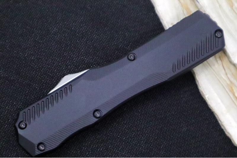 Kershaw 9000DAM Livewire OTF - Black Anodized Aluminum Handle / Damascus Steel / Spearpoint Blade - Northwest Knives