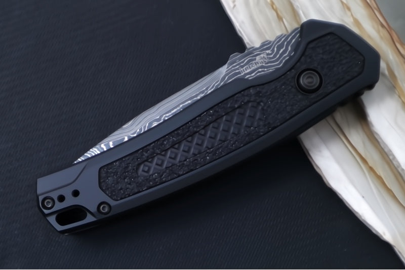 Kershaw 7105DAM Launch 16 Auto - Damascus Steel / Tanto Blade / Black Aluminum Handle with Trac-Tek Insert