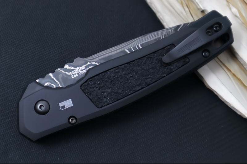 Kershaw 7105DAM Launch 16 Auto - Damascus Steel / Tanto Blade / Black Aluminum Handle with Trac-Tek Insert