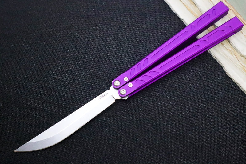 Bladerunner Systems Barebones Channel - Bayonet Blade / 154CM Steel / Purple Anodized Aluminum Handle BRS011PRP - Northwest Knives