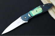 Kershaw UFO Abduction Leek Flipper - 14C28N Steel / Bead Blasted Finish / "AFO Abduction" Aluminum Handle 1660ABD - Northwest Knives