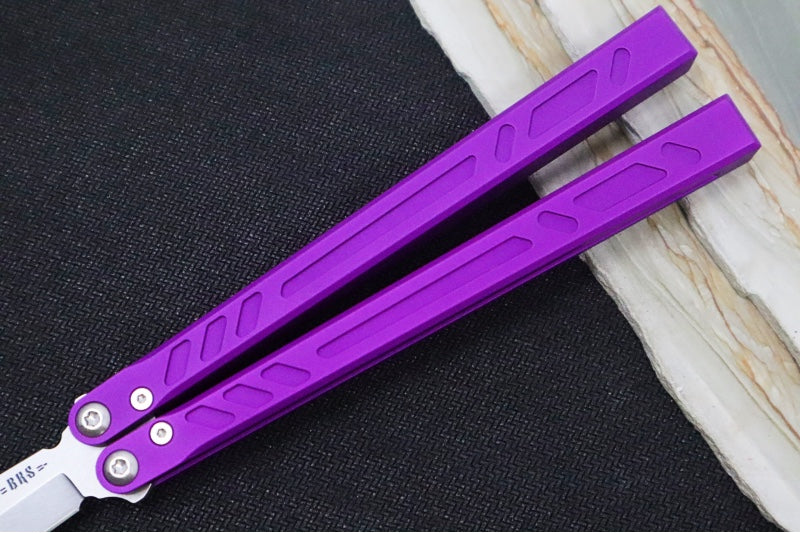 Bladerunner Systems Barebones Channel - Bayonet Blade / 154CM Steel / Purple Anodized Aluminum Handle BRS011PRP - Northwest Knives
