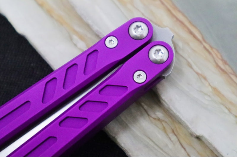 Bladerunner Systems Barebones Channel - Bayonet Blade / 154CM Steel / Purple Anodized Aluminum Handle BRS011PRP - Northwest Knives