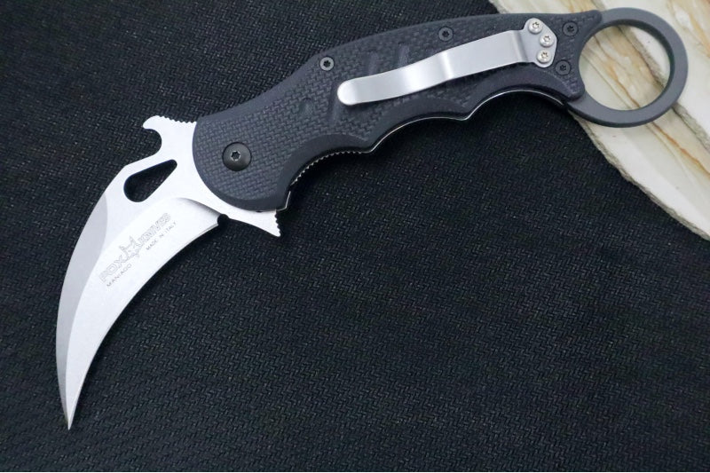 Fox Knives Karambit - Black G-10 Handle / N690Co Steel / Stonewashed Finish / Emerson Wave - 479SW