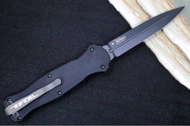 Benchmade 3300BK Infidel OTF - Black Blade / CPM-D2 Steel / Black Anodized Aluminum Handle