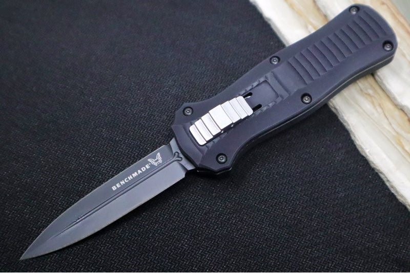 Benchmade 3350BK Mini Infidel OTF - Black Blade / CPM-D2 Steel / Black Anodized Aluminum Handle