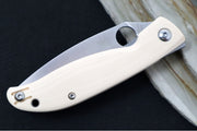 Spyderco Mantra 4 Folder - White G-10 Handle / 8Cr13MoV Stainless Steel / Drop Point Blade C274GWP - Northwest Knives