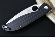 Spyderco Mantra 4 Folder - Peel-ply Carbon Fiber & G-10 laminate Handle / 8Cr13MoV Stainless Steel / Drop Point Blade C274CFP - Northwest Knives