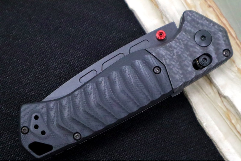 Benchmade 593BK-01 PSK Personal Survival Kit Assisted Open - CPM-Magnacut Steel / Black Cerakote finish / Milled Black G-10 Handles & Carbon Fiber Bolsters