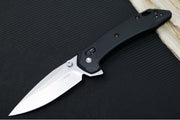 Kershaw 6000 Bonneville Flipper - Black Textured Glass Filled Nylon (GFN) handle / Drop Point Blade / Stonewashed Finish - Northwest Knives