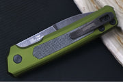 Kershaw 7205 Launch 22 Automatic - Spearpoint Blade / CPM-Magnacut Steel / OD Green Aluminum & Black Micarta Inlays - Northwest Knives