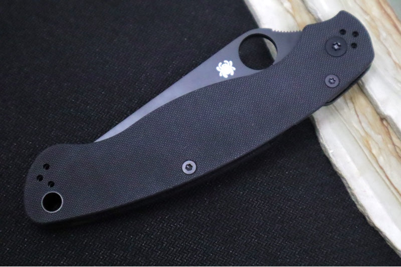 Spyderco Military 2 - CPM-S30V Steel / Partial Serrated Black Blade / Black G-10 Handle C36GPSBK2