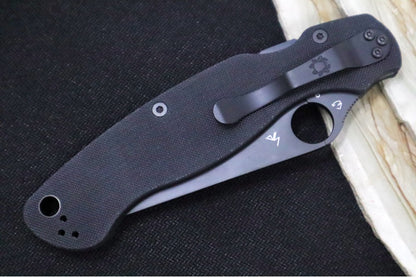 Spyderco Military 2 - CPM-S30V Steel / Partial Serrated Black Blade / Black G-10 Handle C36GPSBK2