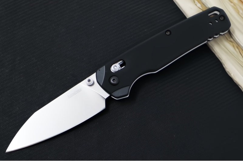 Kershaw Bel-Air XL Manual - Black G-10 Handle / Reverse Tanto Blade / Stonewash Finish / CPM-Magnacut Steel 6110