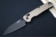 Kershaw Bel-Air XL Manual - FDE Anodized Aluminum Handle / Reverse Tanto Blade / Black Cerakote Finish / CPM-Magnacut Steel 6110FDE - Northwest Knives