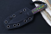 Jack Wolf Knives Gateway FIXedc Knife - Camocarbon 80s Handle / Clip Point Blade / Sandvik 14C28N Steel / Satin Finish - Northwest Knives
