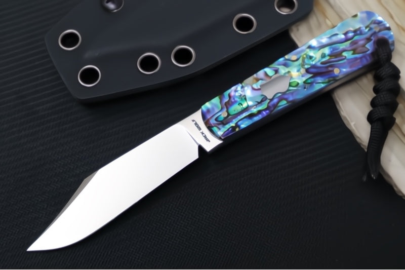 Jack Wolf Knives Gateway FIXedc Knife - Abalone Handle / Clip