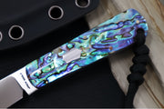 Jack Wolf Knives Gateway FIXedc Knife - Abalone Handle / Clip Point Blade / Sandvik 14C28N Steel / Satin Finish - Northwest Knives