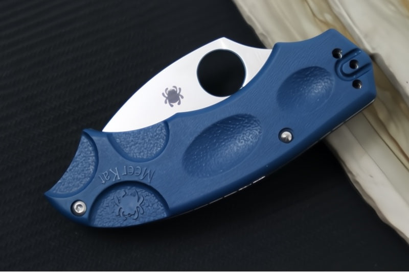 Spyderco Meerkat SPRINT RUN - Cobalt Blue FRN Handles / Satin Finish / Drop Point Blade / CPM-SPY27 Steel C64PCBL