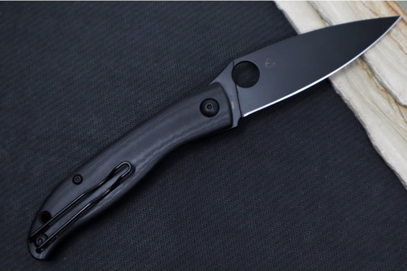 Spyderco Mantra 4 Folder - Black G-10 Handle / 8Cr13MoV Stainless Steel / Drop Point Blade C274GBBKP - Northwest Knives