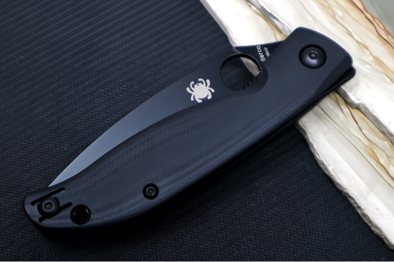 Spyderco Mantra 4 Folder - Black G-10 Handle / 8Cr13MoV Stainless Steel / Drop Point Blade C274GBBKP - Northwest Knives