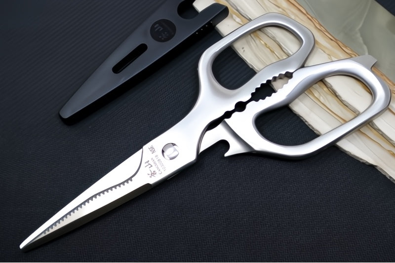 Cangshan Cutlery 9" D-Shape Forged Stainless Steel Utility Kitchen Shears & Blade Holder 10300818 - Northwest Knives