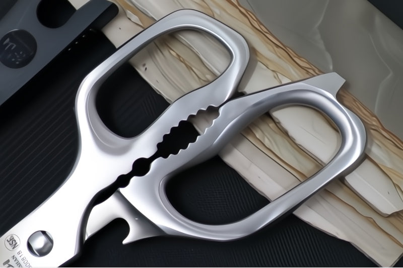 Cangshan Cutlery 9" D-Shape Forged Stainless Steel Utility Kitchen Shears & Blade Holder 10300818 - Northwest Knives