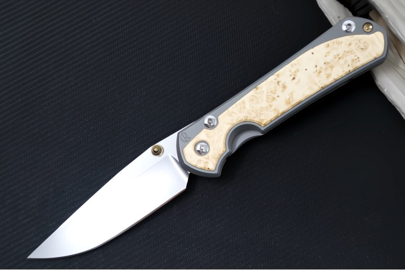 Chris Reeve Large Sebenza 31 - Drop Point Blade / Box Elder Inlay / CPM-Magnacut (A1) L31-1108