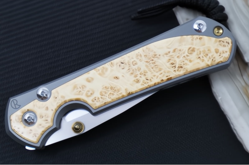 Chris Reeve Large Sebenza 31 - Drop Point Blade / Box Elder Inlay / CPM-Magnacut (A2) L31-1108