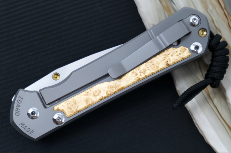 Chris Reeve Large Sebenza 31 - Drop Point Blade / Box Elder Inlay / CPM-Magnacut (A2) L31-1108