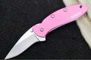 Kershaw 1600 Chive Flipper - Satin Blade / Pink Handle - Northwest Knives