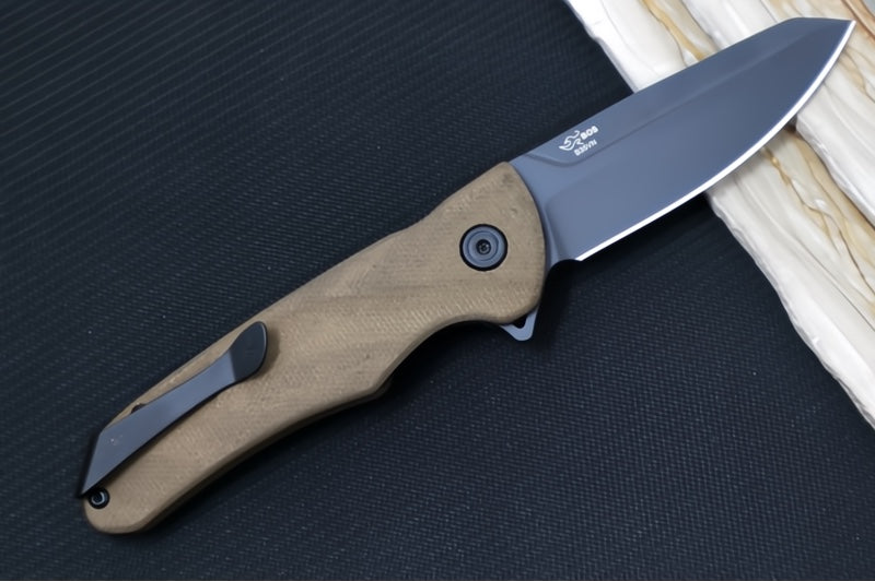 Buck 843 Sprint Ops Flipper - Reverse Tanto Blade / CPM-S30V Steel / Green Canvas Micarta Handle 13440 - Northwest Knives