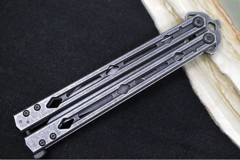 Kershaw Lucha Balisong - Blackwash 14C28N Steel Blade / Blackwash Stainless Steel Handle 5150BW - Northwest Knives