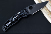 Spyderco Edgerati - Skeletonized Black DLC Finished Aluminum Handle / Black DLC Finished Blade / CPM-S30V Steel C266BKALBKP - Northwest Knives